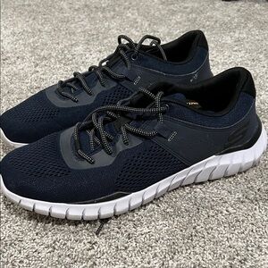 Skechers Men's Dark Blue and Black Sneakers